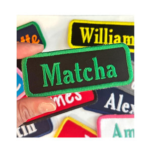 แพทช์ชื่อที่ปรับแต่งได้สำหรับเครื่องแต่งกายแจ็คเก็ตและผ้าทอลายทแยงอื่นๆเลือกด้ายสีตัวอักษรแบบรีดบน - Product Image 6