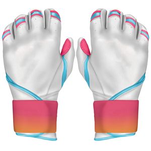 Guantes de bateo de béisbol de puño largo Profesional Durable Protección de manos Softball Batting Cabretta Guantes de bateo de cuero para hombres - Product Image 1