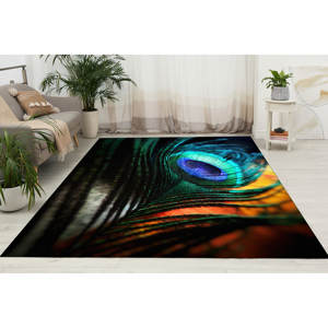 Tapis en plumes de paon, tapis de décoration pour la maison, tapis décoratif, tapis imprimé, tapis à poils doux - Product Image 2