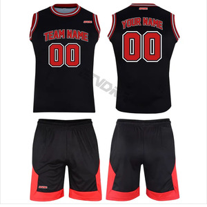 Uniforme de basket-ball respirant à séchage rapide personnalisé pour adultes taille plus comprend des ensembles de nom d'équipe - Product Image 1
