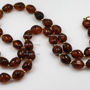 Collar de cuentas de resina de moda diaria para mujer, collar de cuentas de cristal, proveedor de collar de cornalina a la venta, collar de cornalina a las mejores tarifas - Product Image 3