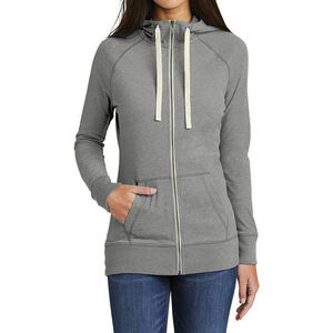 Sweat à capuche pour femme de qualité supérieure, 100% coton molletonné, lourd, respirant, anti-boulochage, logo personnalisable sur le devant, décontracté - Product Image 4