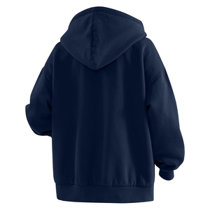 High Quality Plain Zipper Up <b>Hoodies</b> Heavy Weight Full Sleeve <b>Navy</b> Blue Color Warm Winter Adult <b>Men's</b> <b>Hoodies</b> With Pocket - Product Image 2