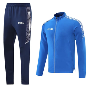 Conjunto de chándal atlético para hombre, chaqueta con cremallera y joggers, ropa deportiva de dos piezas, traje de entrenamiento de gimnasio, diseño de logotipo personalizado - Product Image 1