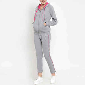 Conjunto de 2 Piezas, Chándal Informal de Forro Polar Ecológico para Mujer, Marca Personalizada, Poliéster/Algodón, Venta al Por Mayor en Pakistán - Product Image 2