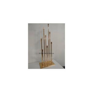 Entièrement de haute qualité plaqué or de qualité supérieure en métal fabriqué au look attrayant Designer Table de mariage Centre de table Décoration Fournitures - Product Image 1