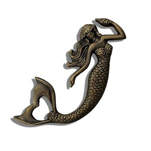 Abridor de Botellas de Hierro Fundido con Forma de Sirena, Accesorio Náutico para Cocina y Bar de Casa de Playa - Product Image 2