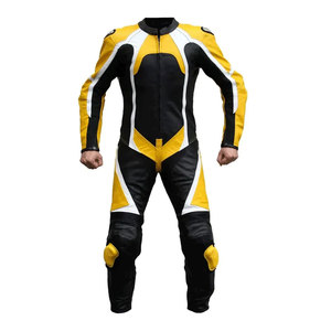 Combinaisons de moto en cuir respirantes et robustes 2026 fabriquées au Pakistan pour la course automobile - Product Image 1