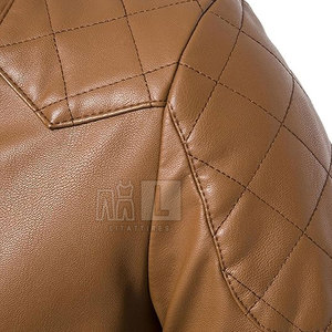 2025 Customized Logo Men's <b>Winter</b> Jacket Cow Skin Leather Streetwear Front Logo Placement Custom Colors Breathable Eco-Friendly - Product Image 3