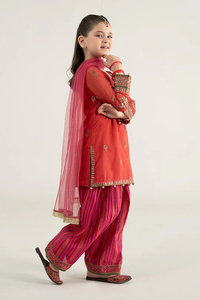 Lehenga Choli traditionnel pakistanais brodé en soie et coton pour femmes et enfants, robe décontractée à coupe évasée, séchage rapide, ajustement régulier - Product Image 4