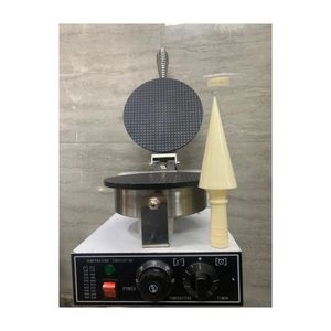 Machine à gaufres ronde électrique commerciale pour la crème glacée |   Gaufrier en acier inoxydable avec arrêt automatique et nettoyage automatique 1000-1500W - Product Image 1