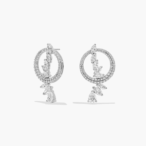 Pendientes colgantes de diamantes cultivados en laboratorio de oro de 10 quilates para mujer, elegante diseño de pera Marquesa, colgante elegante para fiestas o regalo - Product Image 5