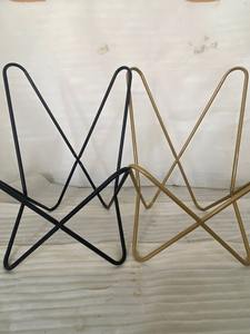 Genuine Butterfly Chair Black and White Butterfly Goatskin Leather Armchair With Powder - Product Image 2