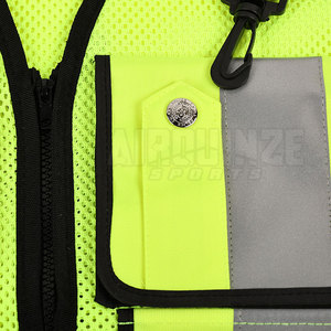 Venta al por mayor de alta visibilidad de seguridad reflectante chaleco de seguridad con bolsillo hecho en el mejor material chalecos de seguridad para los hombres - Product Image 4