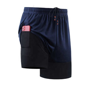 Nouveau short de gym double couche à la mode pour hommes Short de course d'entraînement 2 en 1 de haute qualité et écologique pour le sport et la natation - Product Image 5