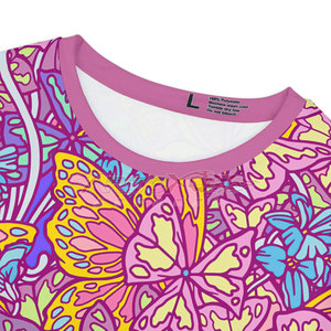 Camiseta Sublimada para Mujer, Corte Holgado, Ligera, Tela de Poliéster/Algodón, Transpirable, con Estampado Personalizado, Secado Rápido - Product Image 3