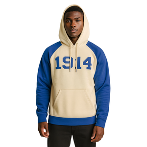 Año de Fundación 1914 Phi Beta Sigma Neutral Body Blue Raglan Sleeves Pullover Hoodie Fraternity Apparel Custom Divine Nine HBCU - Product Image 1
