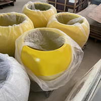 Pot Tanaman Fiberglass Besar untuk Dalam dan Luar Ruangan, Pot Bunga Taman Besar, Pot Tanaman untuk Tanaman Buatan
