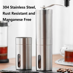 เครื่องบดกาแฟมือ<span class=keywords><strong>หมุน</strong></span>แบบพกพา ทำจากสแตนเลส 304 คุณภาพระดับมืออาชีพ พร้อมใบมีดเซรามิก สำหรับใช้ในบ้าน - Product Image 3