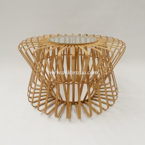 Handcrafted Bamboo Butterfly Coffee <b>Table</b> Unique Natural <b>Table</b> for Modern Home Interior Style - Product Image 2