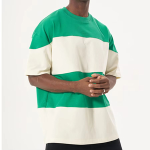 100% algodón de talla grande camiseta de hombre logotipo personalizado impresión barato en blanco hombro caído gran tamaño manga corta estilo Formal - Product Image 3