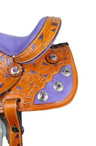 Juego de sillas de montar de cuero genuino de primera calidad, combinación perfecta para carreras de inglés de resistencia occidental para montar a caballo - Product Image 5