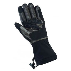 Gants de moto en cuir mi-doigts pour l'hiver avec design respirant coupe-vent Fonctionnalité écran tactile Antidérapant Logo personnalisé - Product Image 2