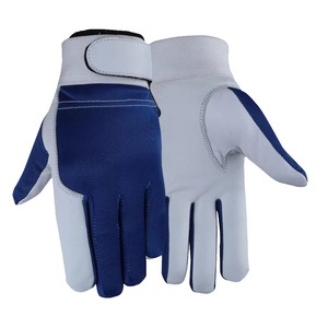Gants de montage en cuir de chèvre et poignet élastique avec fermeture dessus Gants de montage à prix d'usine - Product Image 3