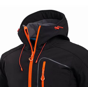 Por encargo de los hombres chaqueta de concha suave Precio de fábrica Tela de lona Stand Collar Último diseño con logotipo personalizado - Product Image 4