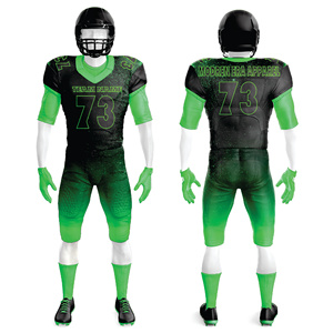 Ensemble de maillots de football américain personnalisés multicolores en polyester respirant à séchage rapide avec sublimation intégrale pour adultes, tailles plus grandes - Product Image 2