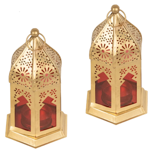 Linterna de metal con acabado dorado, diseño colgante, linterna de vela de metal, lámpara de soporte de luz de vela hecha a medida - Product Image 2