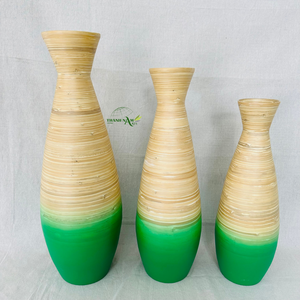 Jarrón de madera de bambú minimalista moderno hecho a mano 2024, jarrón decorativo para uso doméstico de Vietnam - Product Image 2