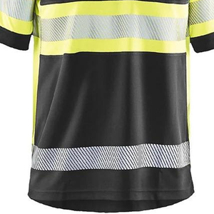 Camiseta de Trabajo de Alta Visibilidad para Hombre, con Patrón a Cuadros, Tejido Transpirable, Manga Corta, Reflectante - Product Image 5