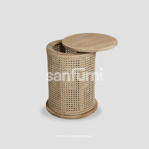 Renatta-taburete moderno de ratán, madera de teca, caoba, Sungkai Mindi, Mango Jackfruit, fresno de abedul, madera de roble - Product Image 2