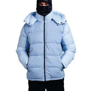 Chaqueta acolchada hinchada de talla grande impermeable, venta al por mayor, ropa de calle de invierno, estilo callejero, poliéster, Color sólido, cuello con capucha - Product Image 3