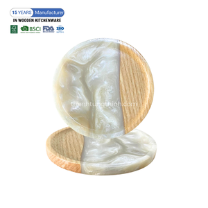 Sous-verres en bois de résine époxy écologique meilleure vente artisanat fait à la main pour la table à manger et la décoration de la cuisine à la maison fournisseur du Vietnam - Product Image 4