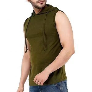 New Arrival Men's <b>Sleeveless</b> <b>Hoodie</b> Gym Tank Lightweight Muscle Fit Training Top Breathable Fabric Custom Colors Sizes Wholesale - Product Image 3