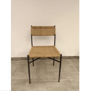 เก้าอี้รับประทานอาหารทำจากปอกระเจาธรรมชาติเก้าอี้รับประทานอาหารทำจากปอกระเจาแบบเรียบง่าย - Product Image 1