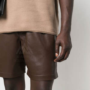 กางเกงขาสั้นหนังของผู้ชายกางเกงขาสั้นแฟชั่นระบายอากาศใส่สบาย - Product Image 6