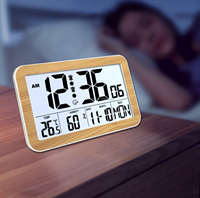 Großbild schirm Big Kitchen LCD Digital Wand montage Wecker mit Hintergrund beleuchtung RCC Radio Tisch uhr
