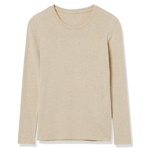 T-shirt femmes respirant nouvelles femmes T-shirt 100% coton solide casual O cou à manches longues imprimé T-shirt femmes - Product Image 4