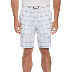 Pantalones cortos de golf de rendimiento a cuadros de hoja de ruta para hombre elásticos clásicos de alta calidad OEM personalizados al por mayor 2025 - Product Image 5