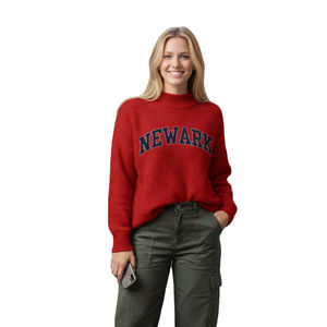 Sweat-shirt à col montant surdimensionné pour femmes, personnalisé, brodé, col rond, col montant pour femmes - Product Image 6