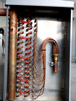 Evaporador Espiral Jinlang |   Descongelador Eléctrico de Acero Inoxidable con 3 Ventiladores para Cámaras Frigoríficas Comerciales en Hoteles, Granjas e Industria