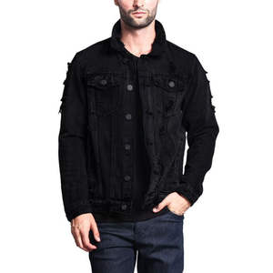 Kivotech chaquetas casuales en Nuevo diseño chaqueta cortavientos chaqueta de alta calidad negro sólido al por mayor Jean Denim - Product Image 6