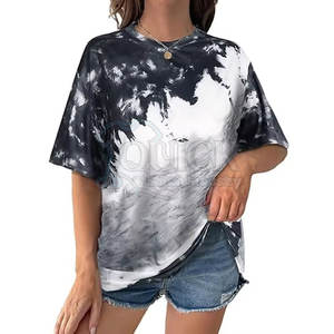 Reasonable Price <b>Women</b> <b>Tie</b> <b>Dye</b> <b>T</b> <b>Shirts</b> Best Quality Summer Breathable Quick Dry Eco-Friendly Polyester/Cotton - Product Image 1