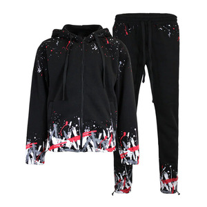 ชุดวอร์มสองชิ้นสำหรับผู้ชายชุดวิ่งแบบถักผ้าขนแกะสำหรับฤดูหนาวใหม่ - Product Image 4