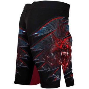 Pantalones Cortos y Mallas de Compresión Rojos Hechos a Medida para MMA y Vale Tudo con Diseño de Logotipo Frontal para Ropa de Artes Marciales - Product Image 6