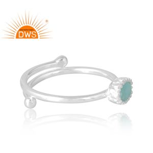 Anillo de piedras preciosas de amazonita Natural de Plata de Ley 925 más vendido, joyería personalizada para mujer, regalo para ella - Product Image 4