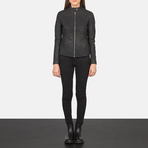 แจ็กเก็ตผู้หญิง2025ฤดูใบไม้ร่วงแจ็คเก็ตหนังวัวมีซิปสีขาวแขนยาวสำหรับนักขี่มอเตอร์ไซค์เสื้อโค้ทแจ็คเก็ตตัวสั้นสำหรับผู้หญิงเสื้อนอก - Product Image 6